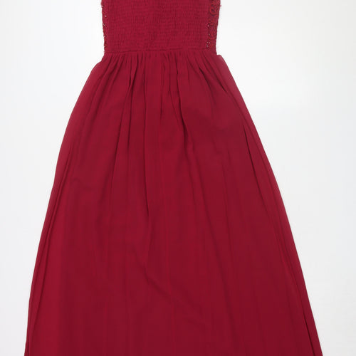 Quiz Women's Red A-Line Formal Long Dress Size 6