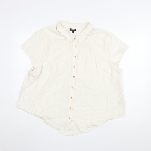 Torrid Women's Beige Button-Up Shirt, Size 2