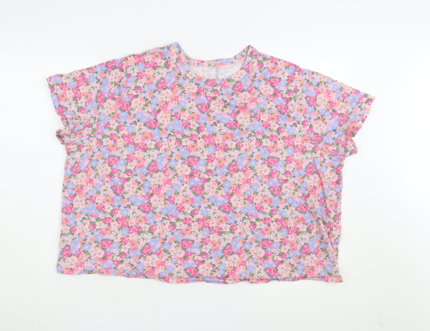 Old Navy Women's Multi Floral 2XL Relaxed T-Shirt