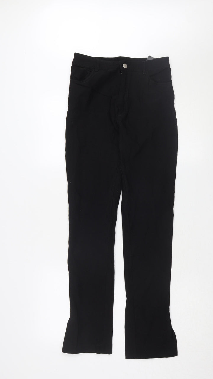 Monki Women's Black Straight Trousers Size 12