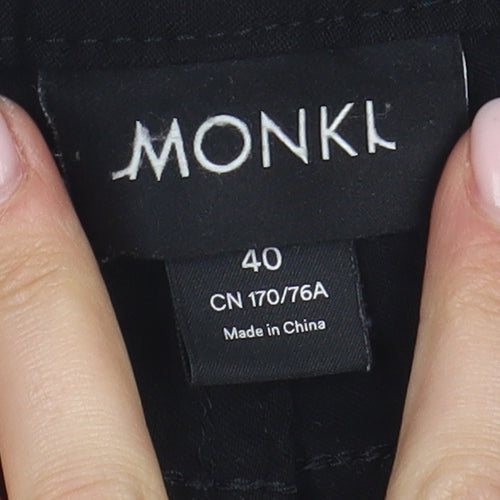 Monki Women's Black Straight Trousers Size 12