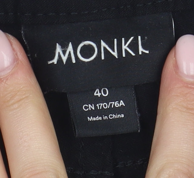Monki Women's Black Straight Trousers Size 12