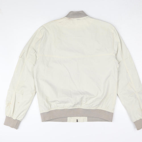 New Look Men's Ivory Bomber Jacket XS Classic Fit