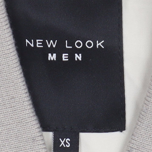New Look Men's Ivory Bomber Jacket XS Classic Fit