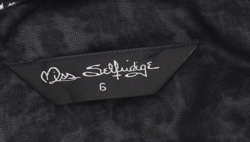 Miss Selfridge Women's Black Pinafore Dress Size 6