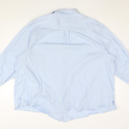 Ava & Viv Unisex Blue Striped Long Sleeve Shirt 2XL