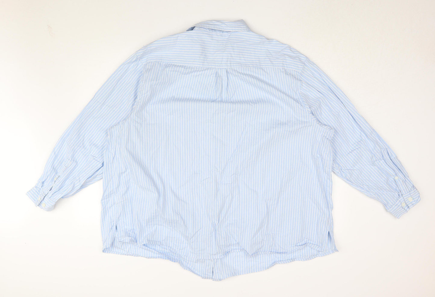 Ava & Viv Unisex Blue Striped Long Sleeve Shirt 2XL