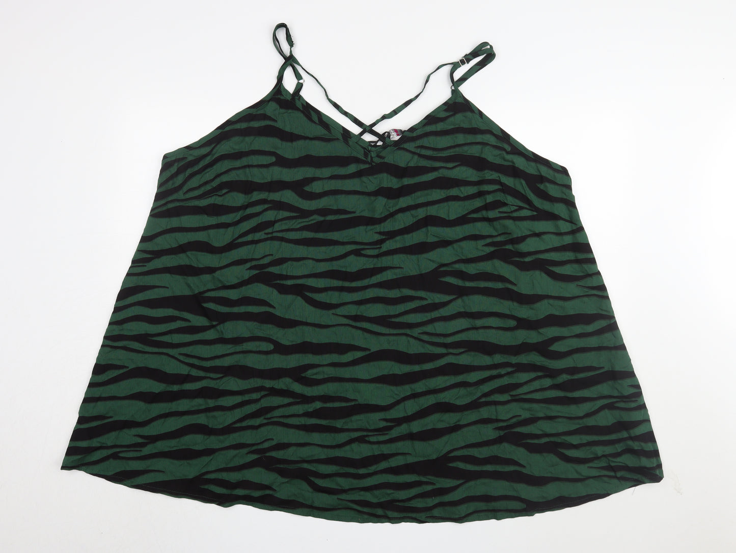 Yours Women's Green Animal Print Camisole Tank