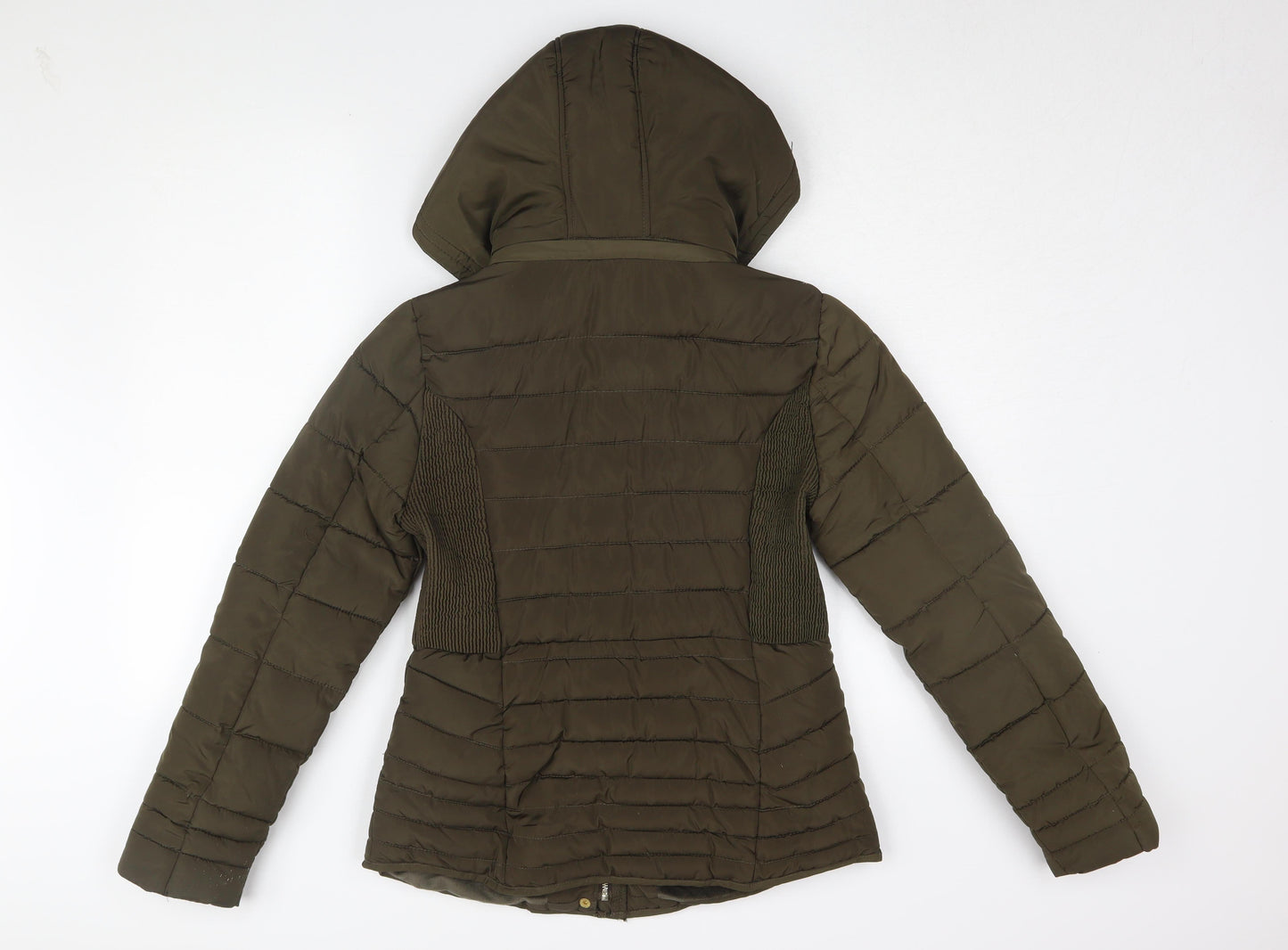 YMI Women's Green Puffer Jacket M Hooded Winter