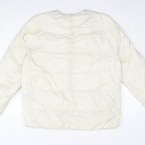 Uniqlo Women's Ivory Winter Jacket, Size L - Classic Style