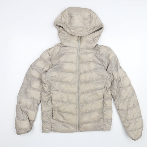 Uniqlo Women's Beige XS Hooded Puffer Jacket