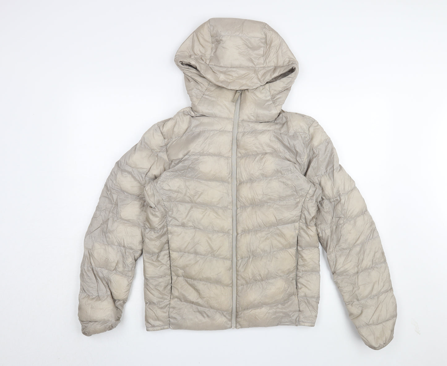Uniqlo Women's Beige XS Hooded Puffer Jacket