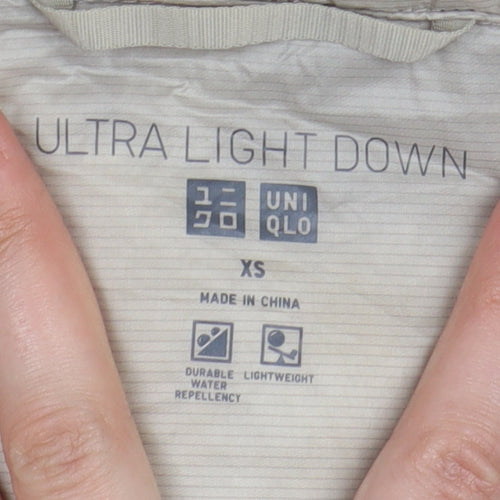 Uniqlo Women's Beige XS Hooded Puffer Jacket