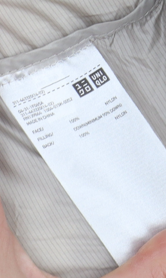 Uniqlo Women's Beige XS Hooded Puffer Jacket