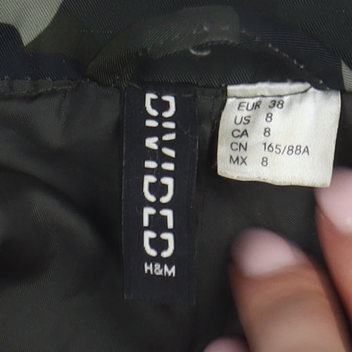 H&M Women’s Green Camouflage Puffer Jacket Size 10