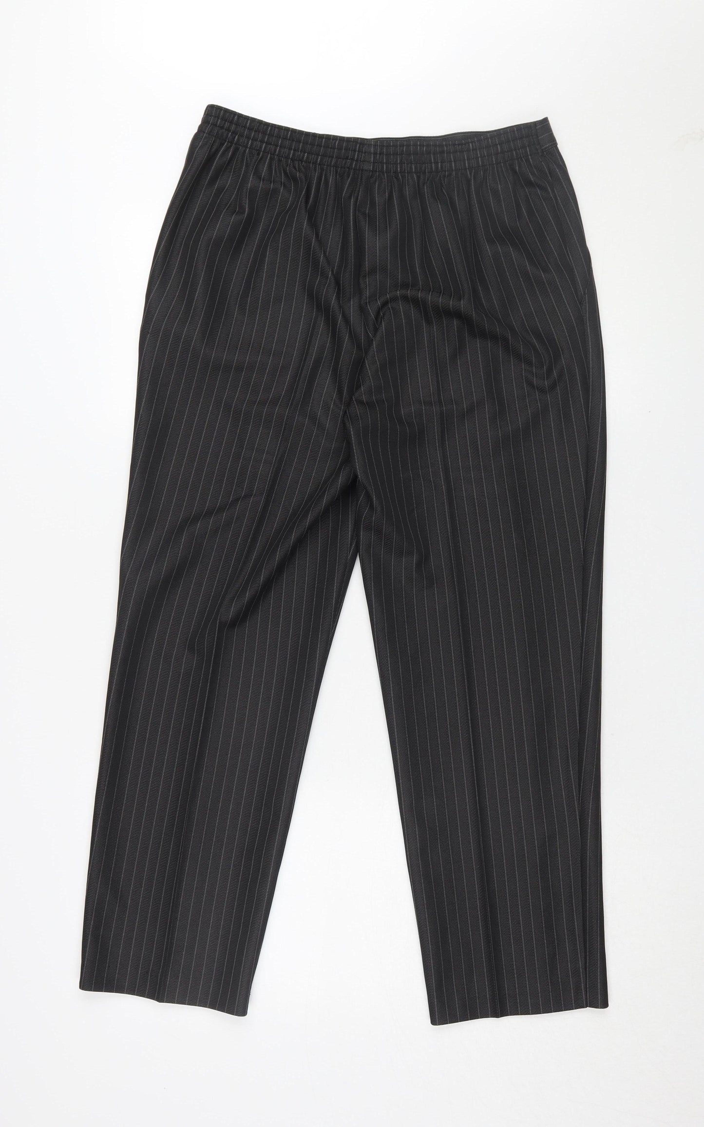 Marks and Spencer Women's Black Striped Trousers Size 14