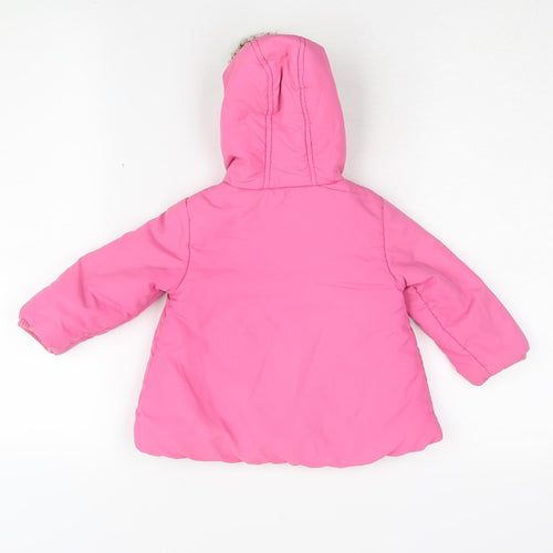 Marks & Spencer Pink Unisex Toddler Puffer Jacket 9-12M