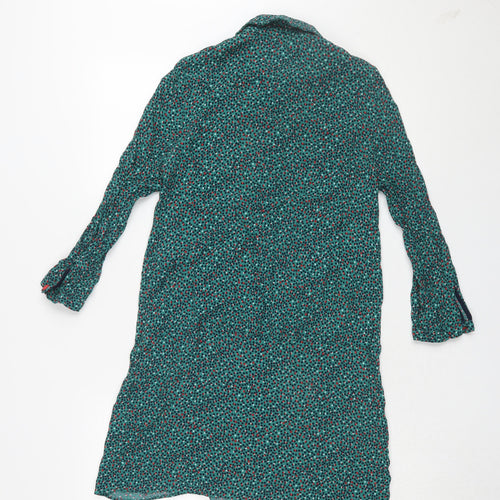 Zara Women's Green Polka Dot Shirt Dress, S