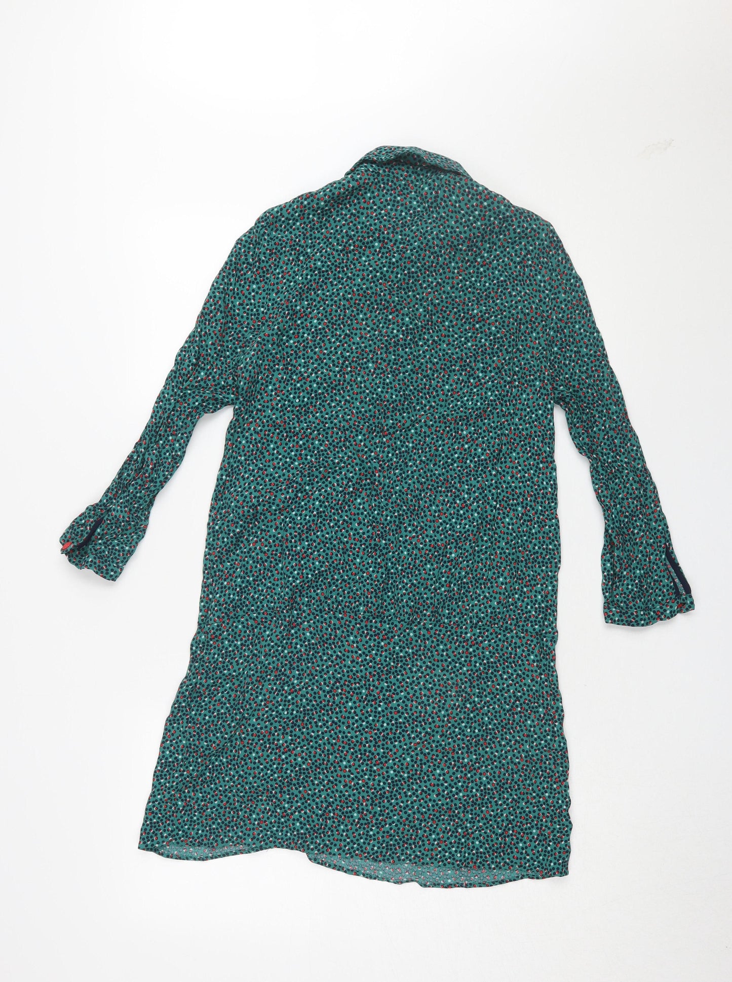 Zara Women's Green Polka Dot Shirt Dress, S
