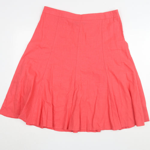 Bonmarché Women's Red A-Line Midi Skirt Size 18