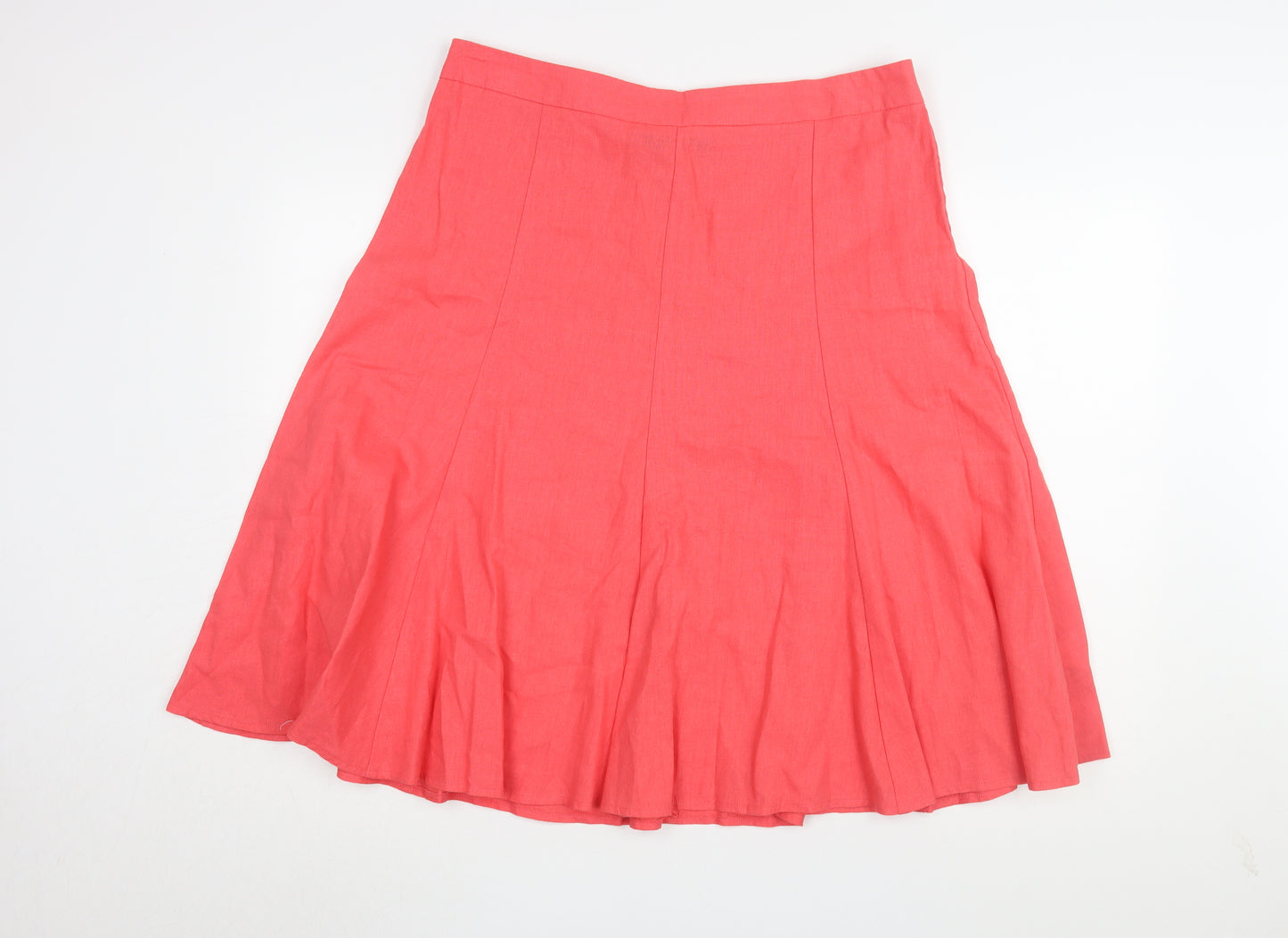 Bonmarché Women's Red A-Line Midi Skirt Size 18