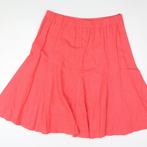 Bonmarché Women's Red A-Line Midi Skirt Size 18
