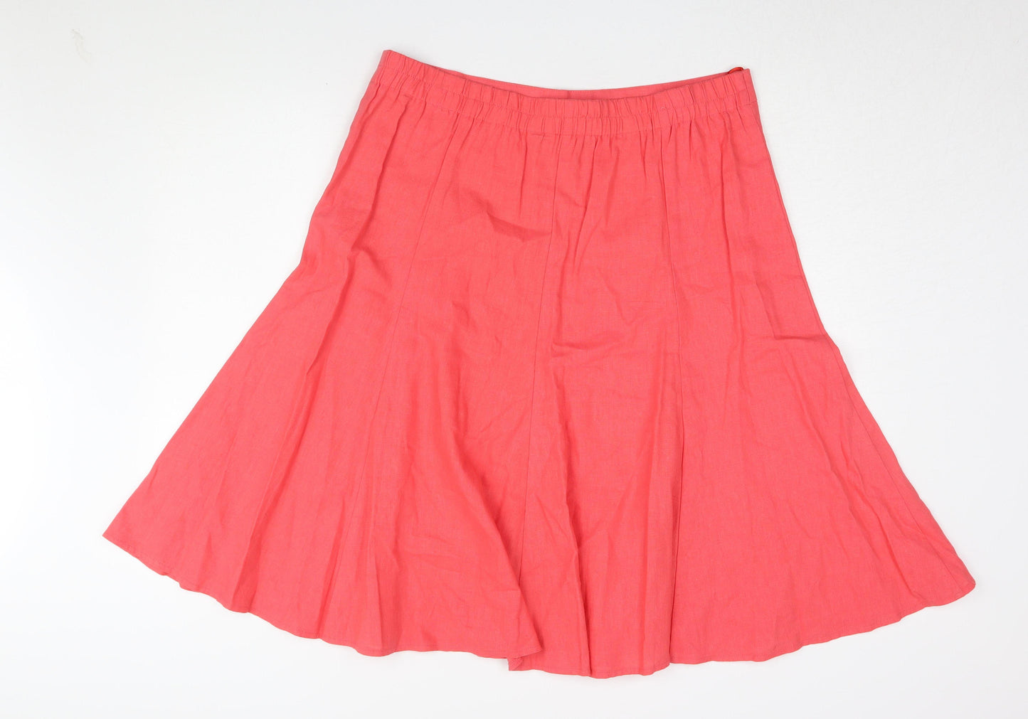 Bonmarché Women's Red A-Line Midi Skirt Size 18