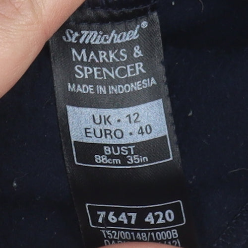 Marks and Spencer Black Unisex Fleece Jacket Size 12