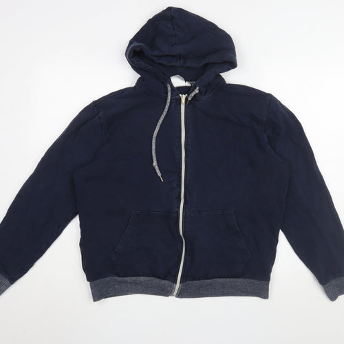 Topman Men's Blue Full Zip Hoodie L Regular