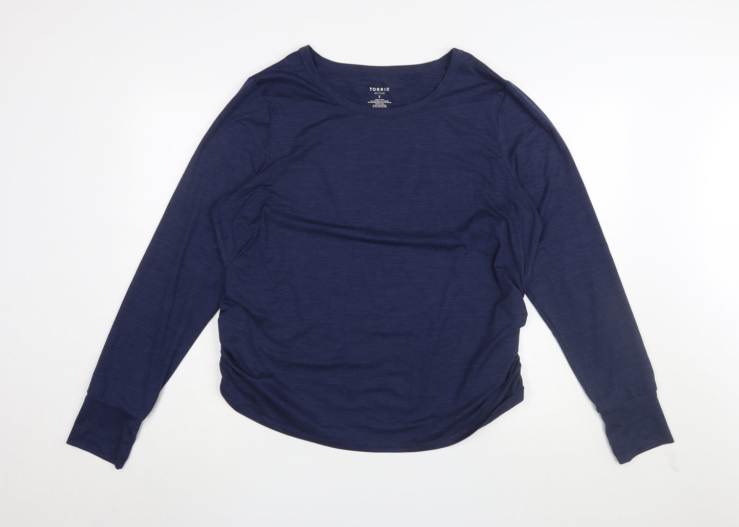 Torrid Women's Blue T-Shirt, Size 2, Long Sleeve