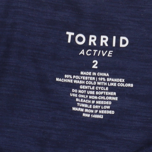 Torrid Women's Blue T-Shirt, Size 2, Long Sleeve