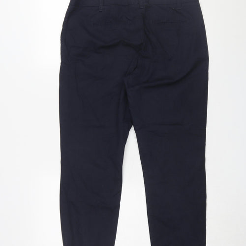 Next Men's Black Chino Trousers Size 12 Regular Fit
