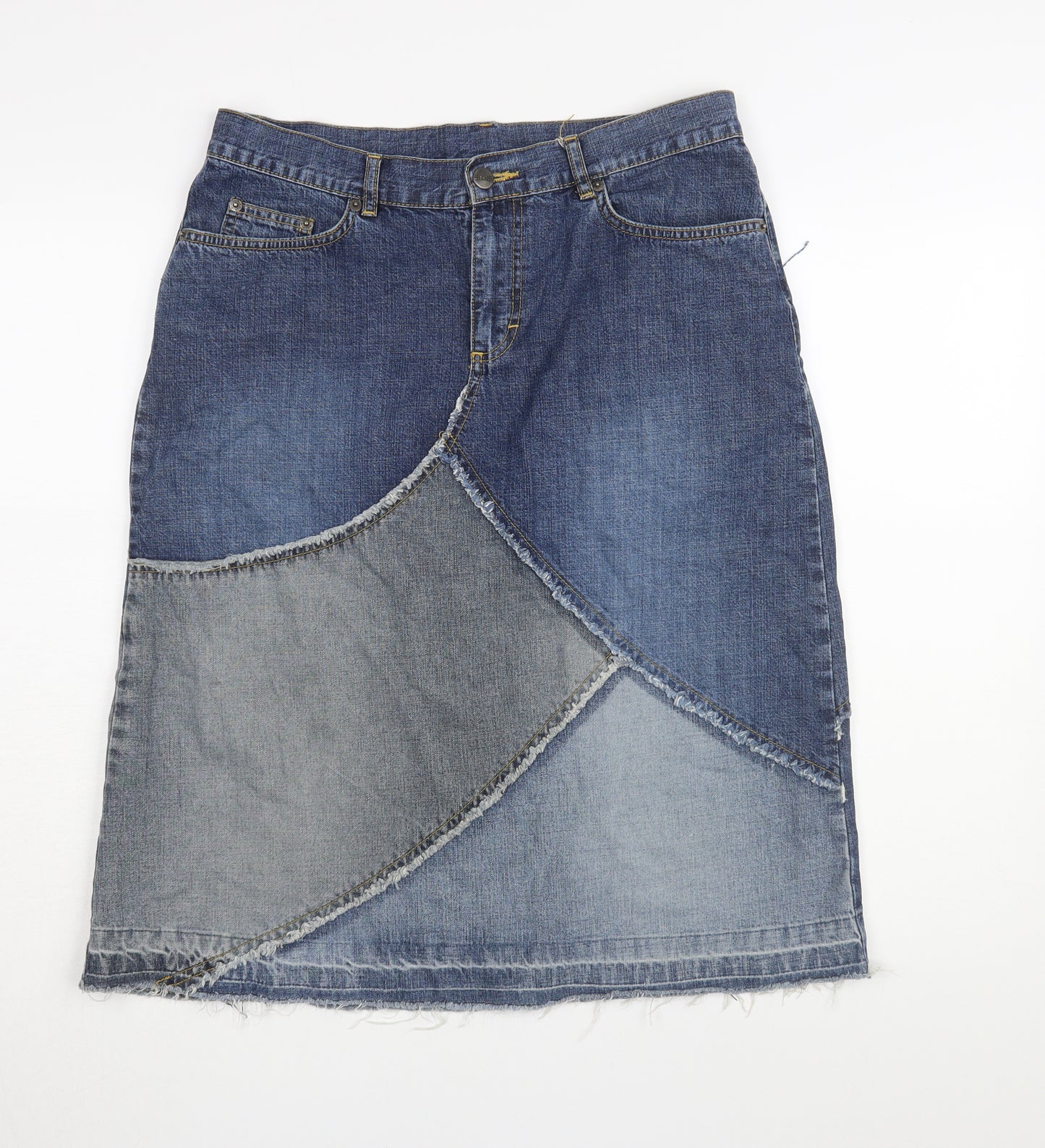 Divided Women's Blue Denim Skirt, Size 14, Casual Style