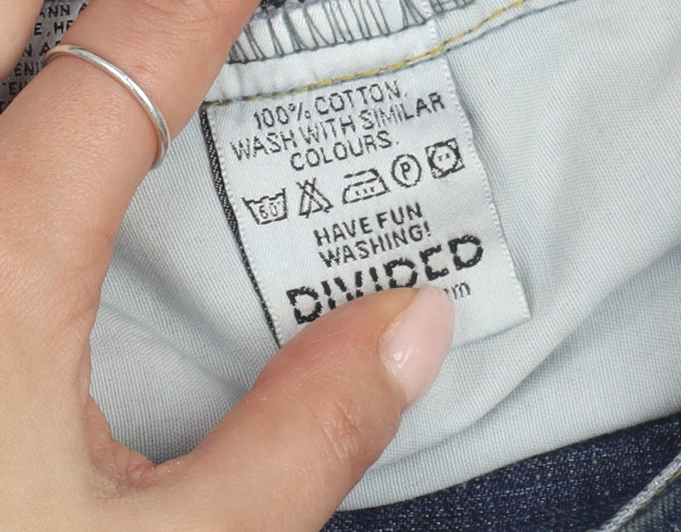 Divided Women's Blue Denim Skirt, Size 14, Casual Style
