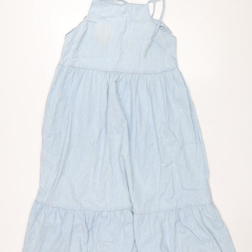 ASOS Women's Blue Chambray Slip Dress Size 8