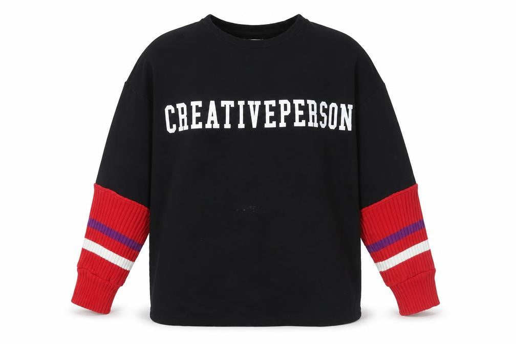 Front view of Zara Women's Black Pullover Sweatshirt S