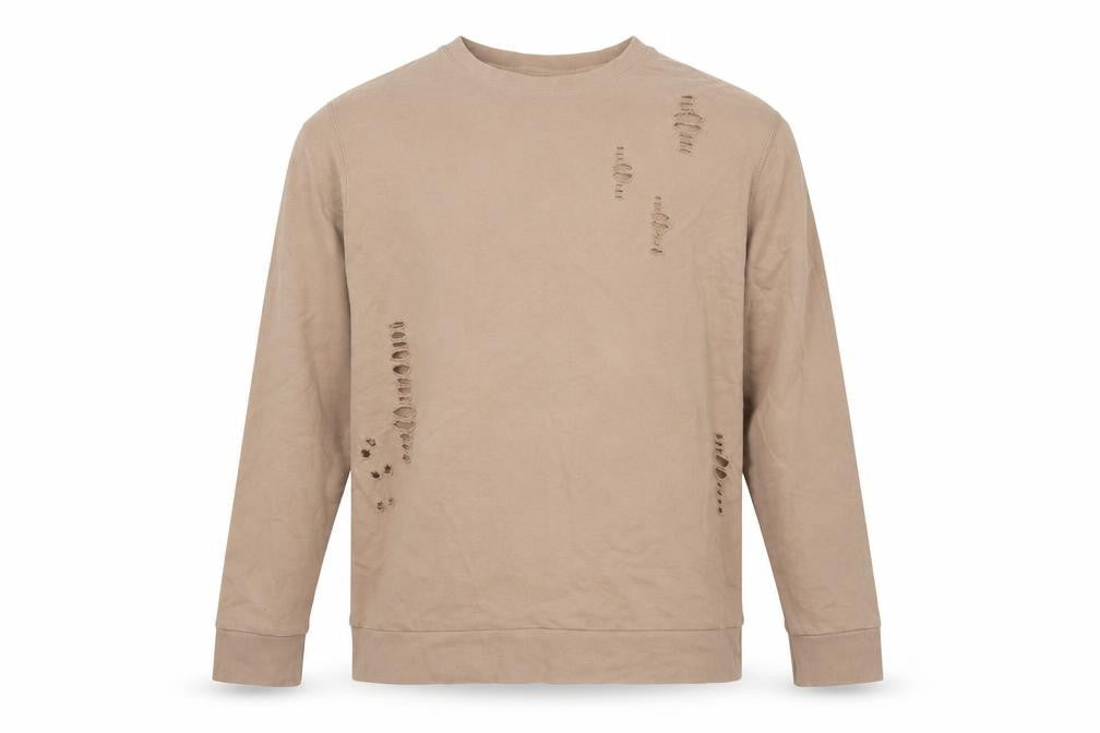Front view of River Island Beige XL Men's Pullover Sweatshirt