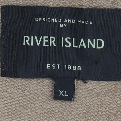 River Island Beige XL Men's Pullover Sweatshirt