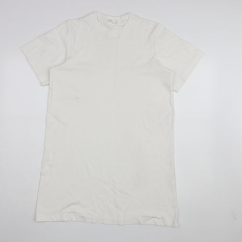 COS Women's White T-Shirt Dress Size 8 Short Sleeve