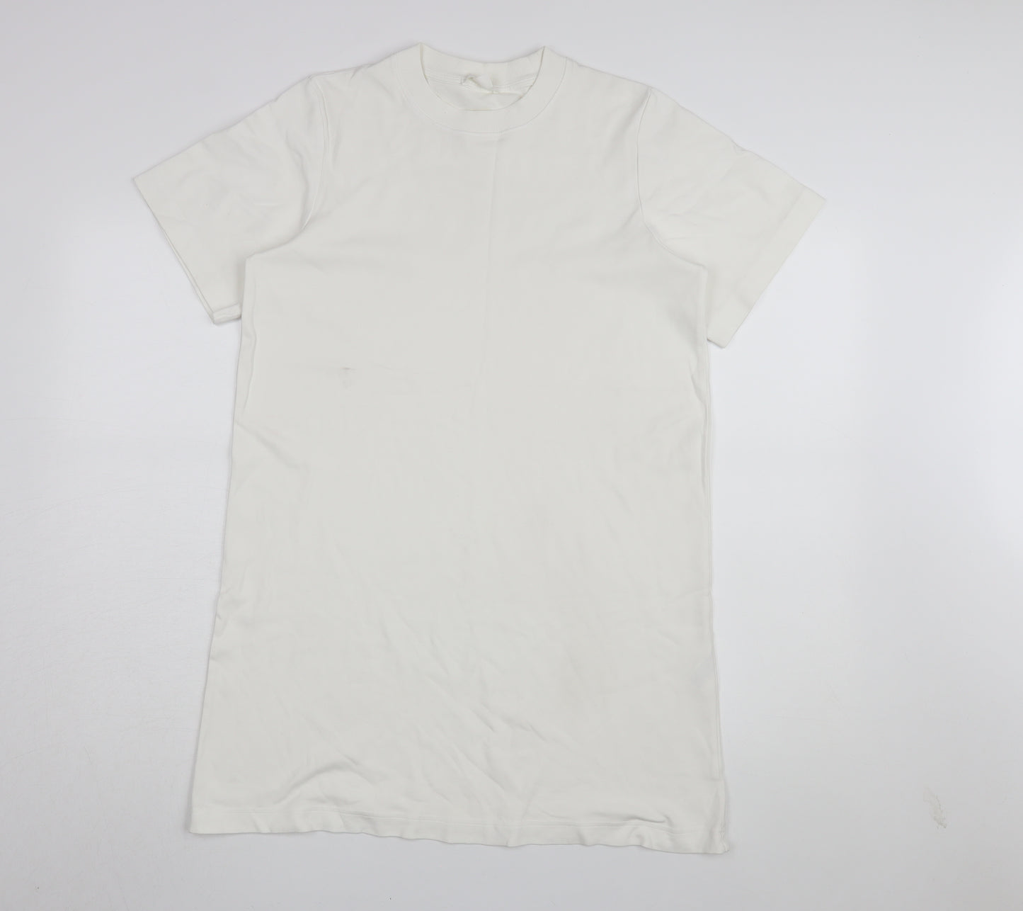 COS Women's White T-Shirt Dress Size 8 Short Sleeve