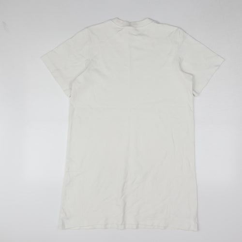 COS Women's White T-Shirt Dress Size 8 Short Sleeve