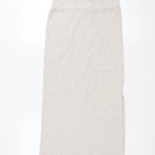 Collusion Women's Beige Midi Skirt Size 12 Pencil Style