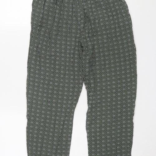 Marks and Spencer Women's Black Geometric Jogger Trousers UK 8