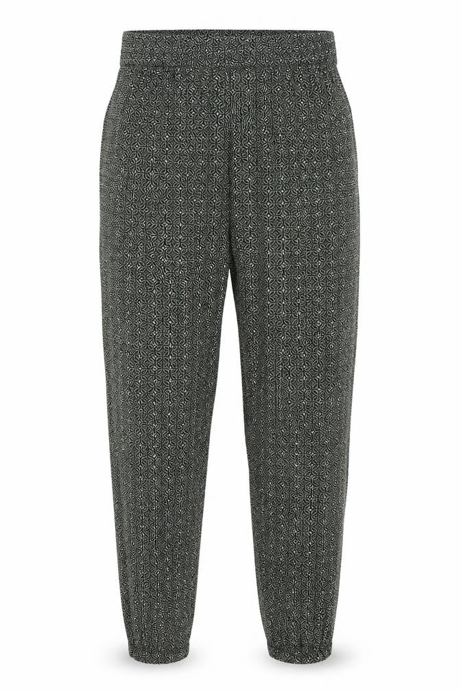 Marks and Spencer Women's Black Geometric Jogger Trousers UK 8