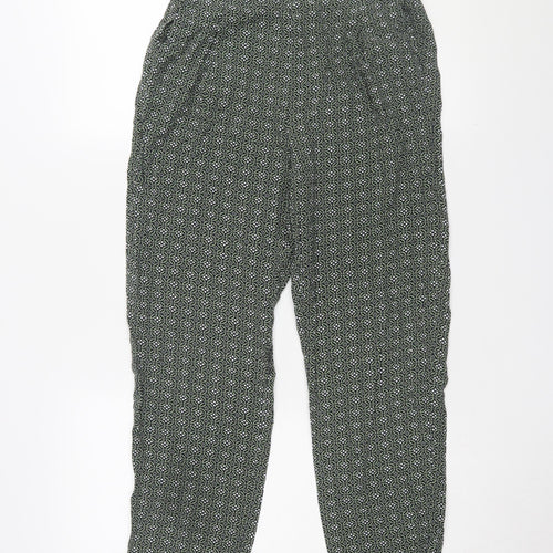 Marks and Spencer Women's Black Geometric Jogger Trousers UK 8