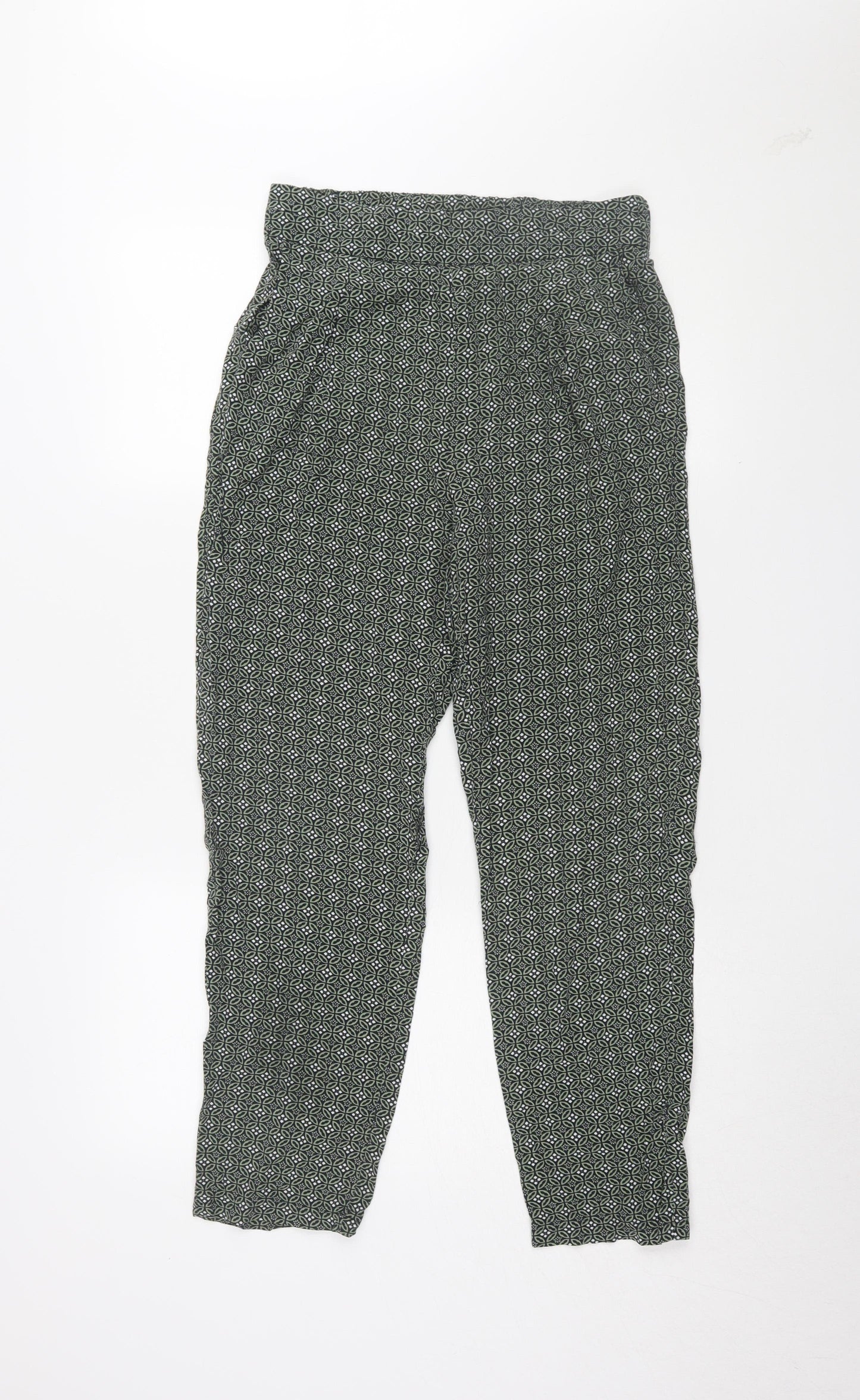 Marks and Spencer Women's Black Geometric Jogger Trousers UK 8