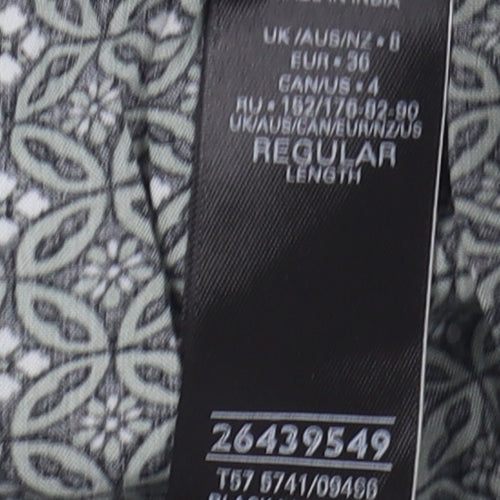 Marks and Spencer Women's Black Geometric Jogger Trousers UK 8