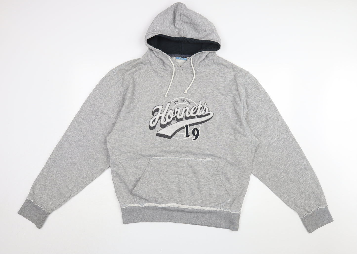 Dunnes Stores Men's Grey Logo Hoodie, Medium, Pullover