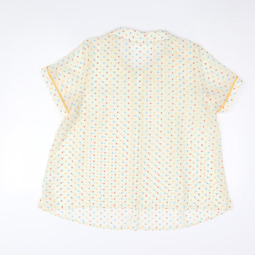 ModCloth Women's Ivory Geometric Blouse 18 Plus