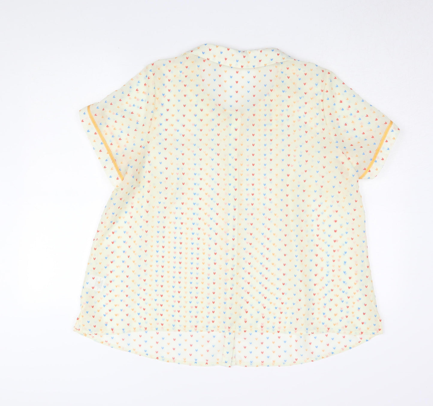 ModCloth Women's Ivory Geometric Blouse 18 Plus